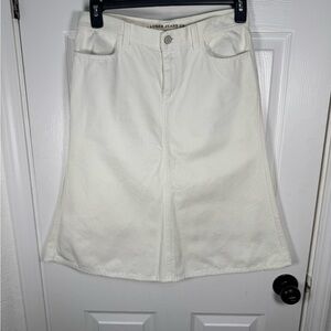 Ralph Lauren Cream A-Line Denim Skirt